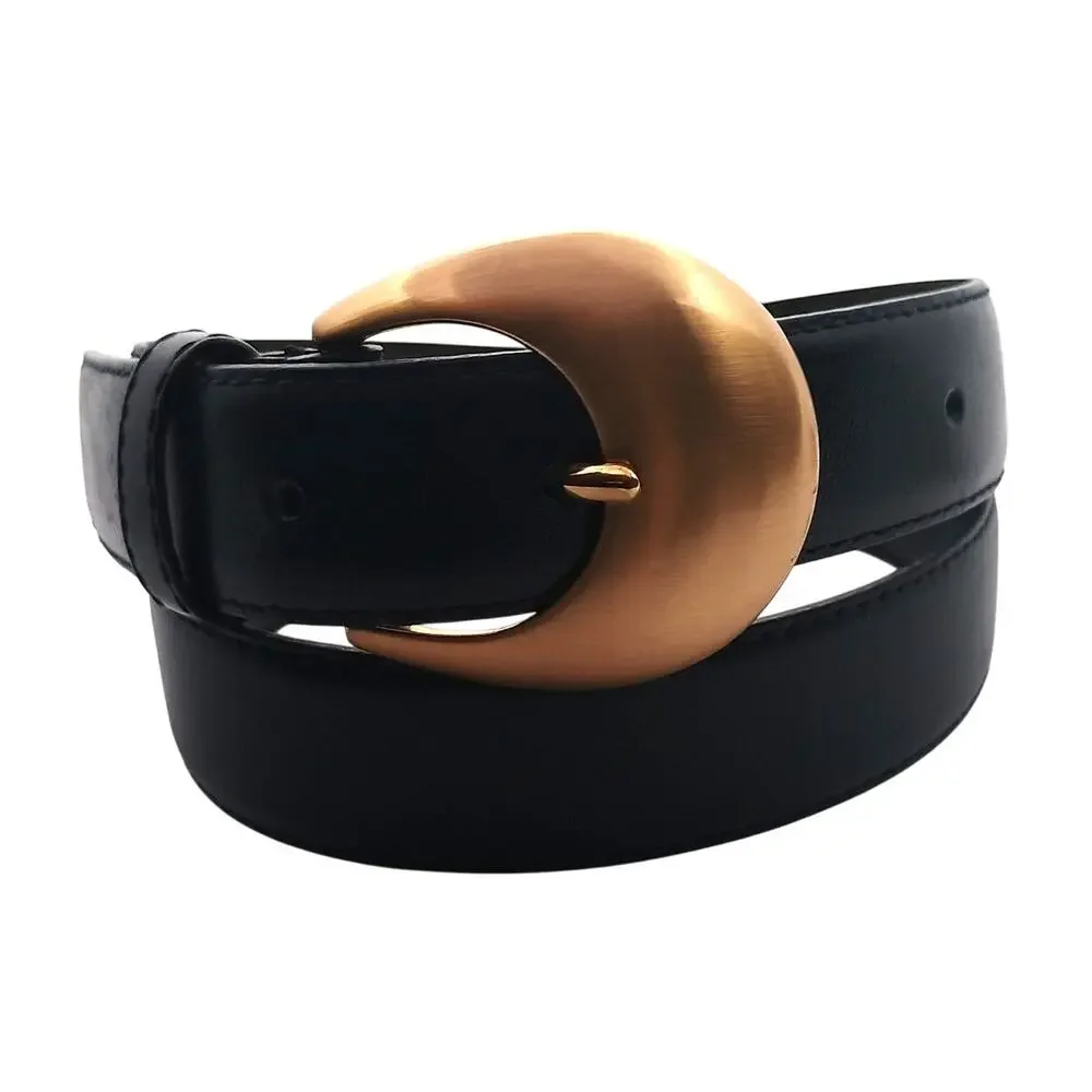 Jennifer Moore Women's Blue Leather Belt Size S Classic Casual Waist Accent